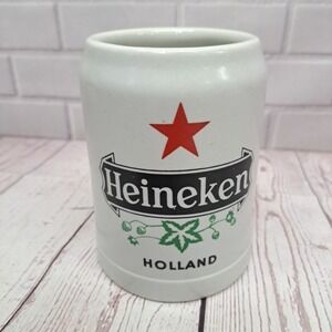 Vintage Ceramarte Heineken Holland‎ Beer Mug Stien White Ceramic